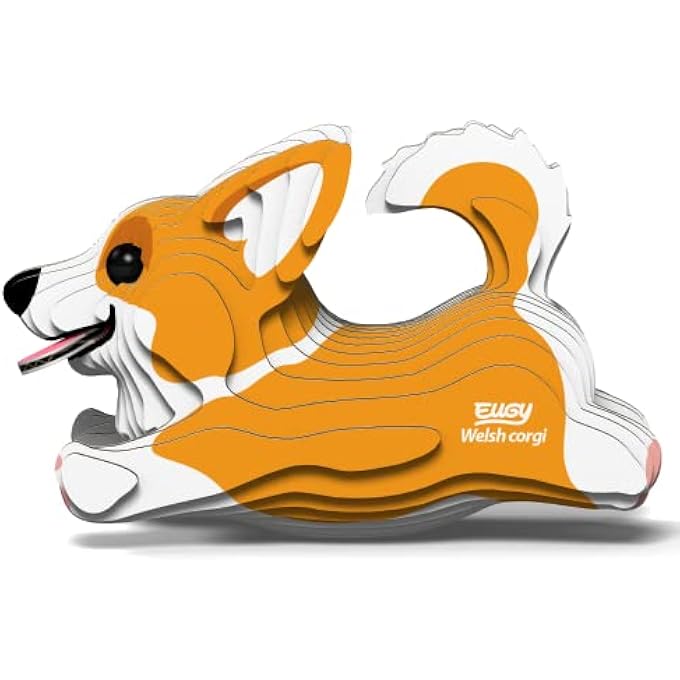 WELSH CORGI 3D PUZZLE, 27 PIECE ECO-FRIENDLY EDUCATIONAL TOY PUZZLES FOR BOYS, GIRLS & KIDS AGES 6+ - Image 2